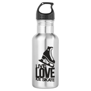 Live Love Ice Skate   Figure skating 532 Ml Water Bottle