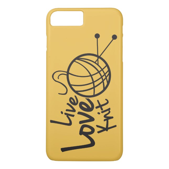 Live Love Knit | Knitting Case-Mate iPhone Case (Back)