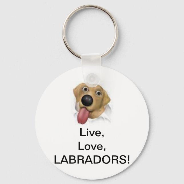 Live,Love,Labradors! Keychain (Front)