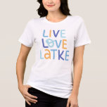 Live Love Latke Hanukkah Design<br><div class="desc">Celebrate the joy of Hanukkah with this colourful "Live Love Latke" design. Featuring bright colours and playful typography, this graphic is perfect for a variety of products, from home decor to gifts. Add a touch of holiday spirit and deliciousness to your space with this fun and festive design.</div>