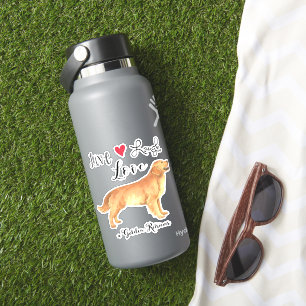 Live Love Laugh a Golden Retriever Vinyl Sticker