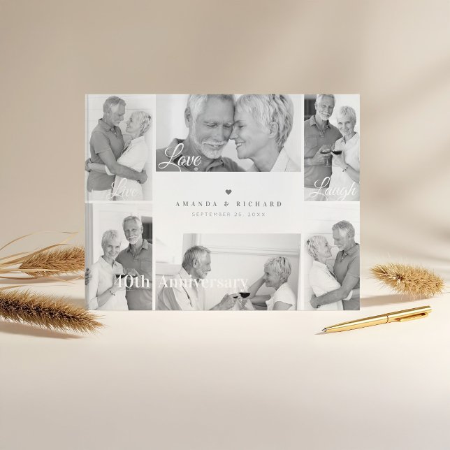 Live, Love, Laugh Black & White Photo Anniversary Guest Book (Live, Love, Laugh Black & White Photo Anniversary Guest Book)