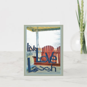 Live Love Laugh Greetings Card
