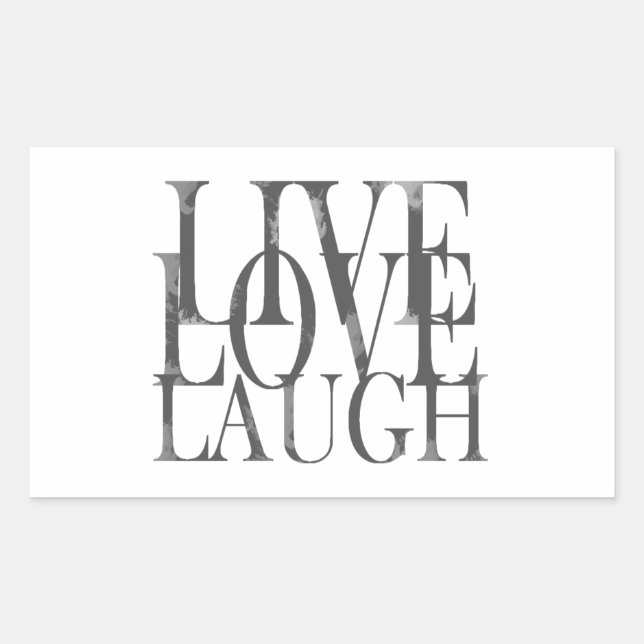 Live Love Laugh Inspirational Quote Sticker (Front)