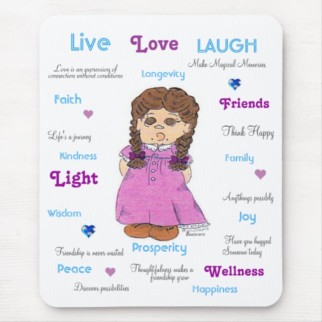 Live Love Laugh Mouse Pad (Front)