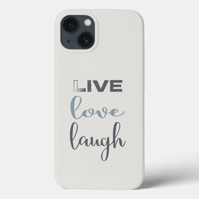 Live Love Laugh Typographie Coque-Mate coque iphon (Verso)
