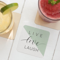 Live Love Laught Positive Motivation Mint Quote