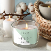 Live Love Laught Positive Motivation Mint Quote
