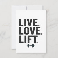 Live Love Lift Funny Fitness Weight Lifting Gym