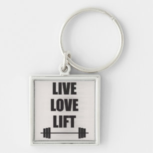 Live, Love, Lift Keychain