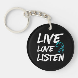 Live Love Listen - Deaf Awareness Keychain