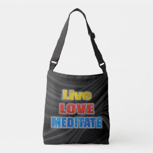 live love meditate crossbody bag