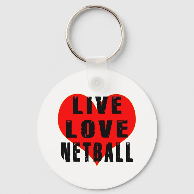 Live Love Netball Keychain (Front)