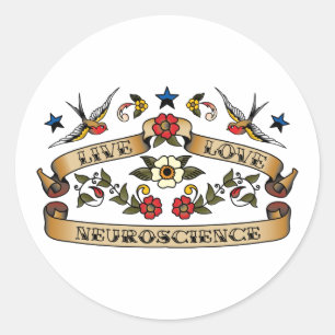 Live Love Neuroscience Classic Round Sticker