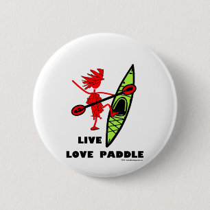 Live Love Paddle 2 Inch Round Button