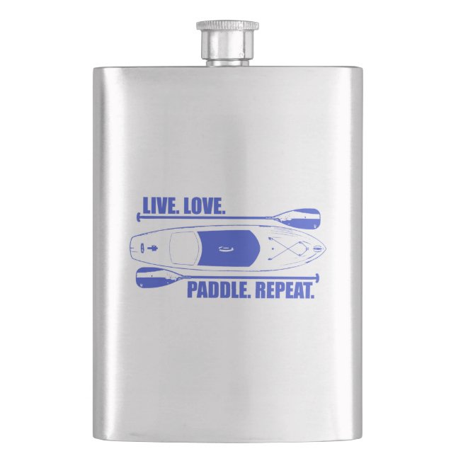 Live Love Paddle Repeat Hip Flask (Front)