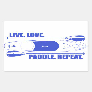 Live Love Paddle Repeat Sticker