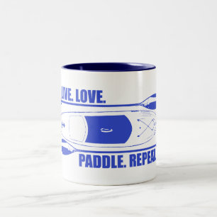 Live Love Paddle Repeat Two-Tone Coffee Mug