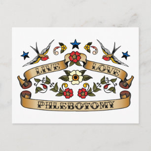 Live Love Phlebotomy Postcard