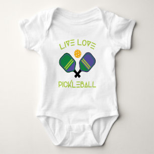 😍 Live, love , pickleball  Baby Bodysuit