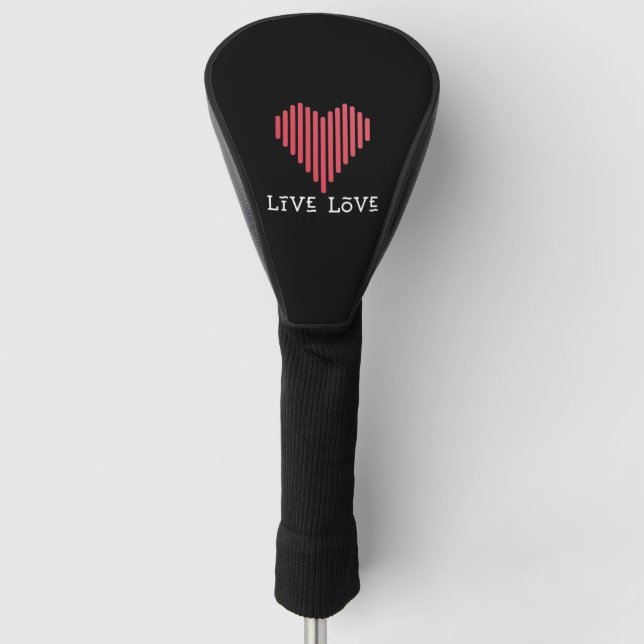 Live Love Pickleball Tee Shirt   Golf Head Cover (Front)