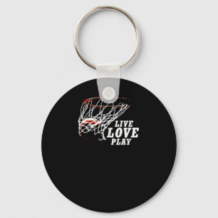 Live Love Play Basketball By Subgirl Keychain