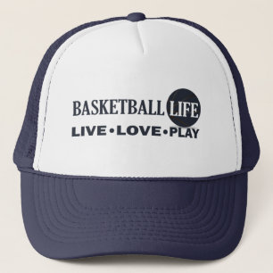 live love play basketball life trucker hat