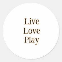 Live love play black orange sports player modern q