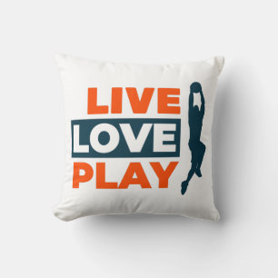 Live Love Play  Throw Pillow
