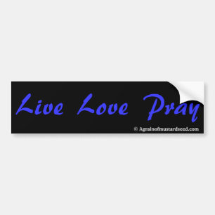 Live Love Pray Bible Quote Customize It Bumper Sticker