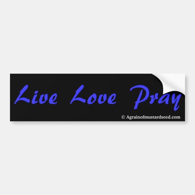 Live Love Pray Bible Quote Customize It Bumper Sticker (Front)