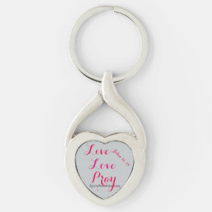 Live Love Pray Christian Keychain