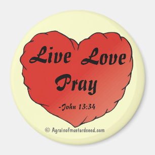 Live Love Pray Christian Magnet