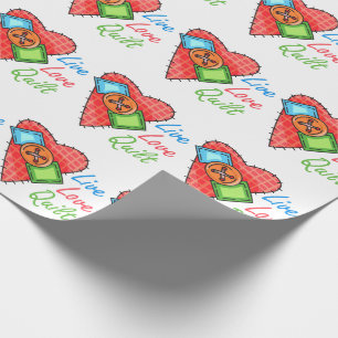Live Love Quilt Wrapping Paper