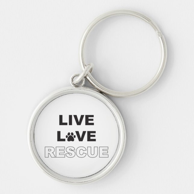 Live Love Rescue Keychain (Front)