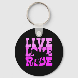 Live Love Ride Horse Horseback Riding Equestrian Keychain