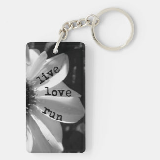 Live Love Run key chain by Vetro Designs