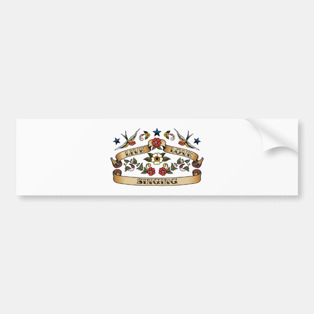Live Love Singing Bumper Sticker (Front)