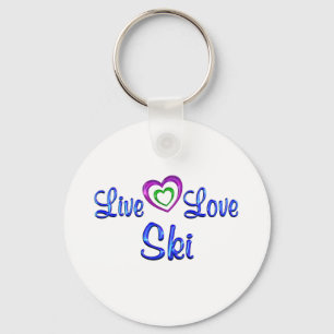 Live Love Ski Keychain