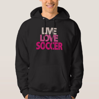 Live Love Soccer Dark Hooded Sweatshirt