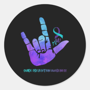 Live Love Suicide Prevention Awareness Classic Round Sticker