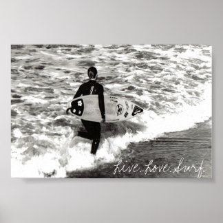 Live. Love. Surf. Poster