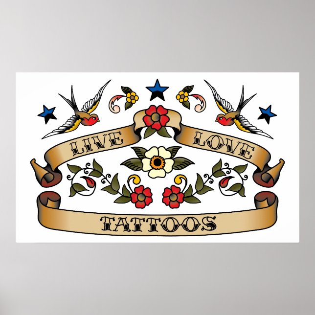Live Love Tattoos Poster (Front)