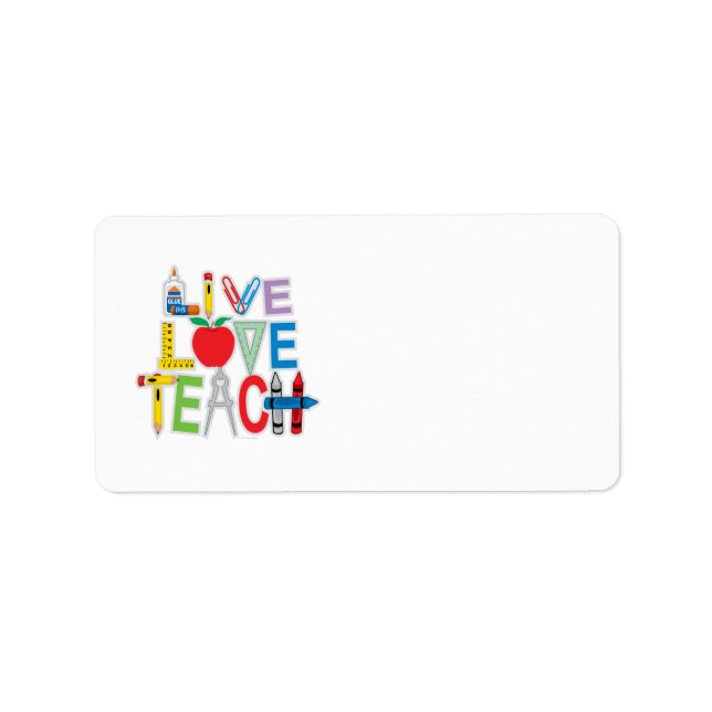 Live Love Teach Label (Front)