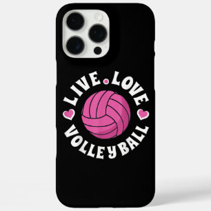 Live Love Volleyball For Women Girls Volleyball Fa iPhone 16 Pro Max Case