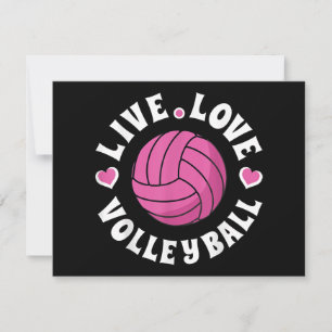 Live Love Volleyball For Women Girls Volleyball Fa Holiday Card