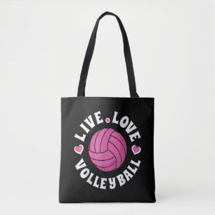 Live Love Volleyball For Women Girls Volleyball Fa Tote Bag