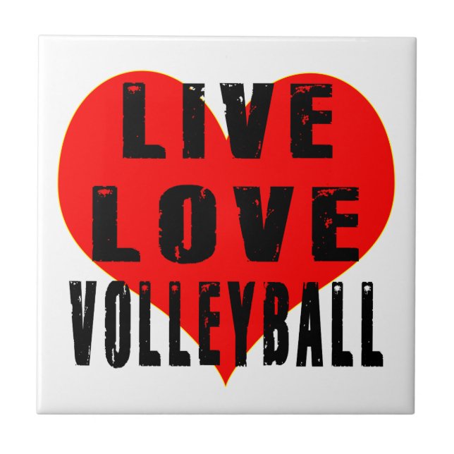Live Love Volleyball Tile (Front)