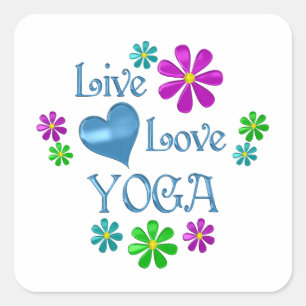 Live Love Yoga Square Sticker