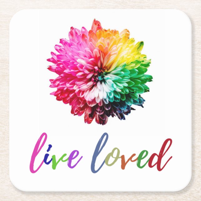 Live Loved Paper Coaster (Front)
